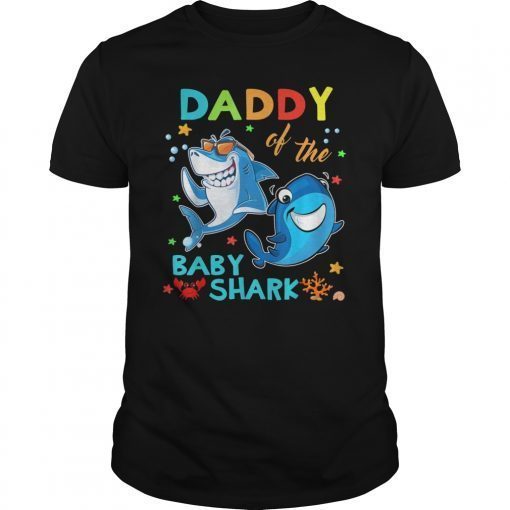 Daddy Of The Baby Shark Bday Daddy Shark Shirt