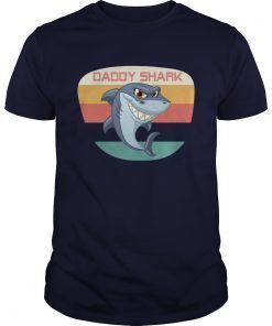 Daddy Shark T Shirt Father Grandpa