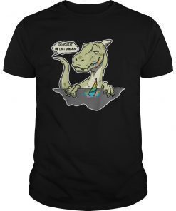 Dino Eat Unicorn Shirt Dinosaur Funny Food