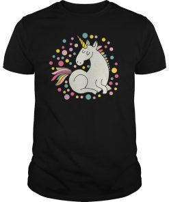Easter Unicorn Celebrating with Polka Dots Shirt
