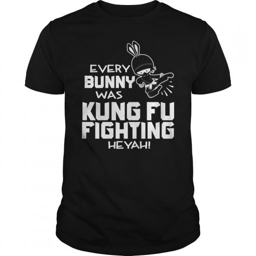 Every Bunny Was Kung Fu Fighting Tee Shirt Funny Easter Shirt