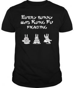 Funny Easter Every Bunny Was Kung Fu Fighting Karate Shirt