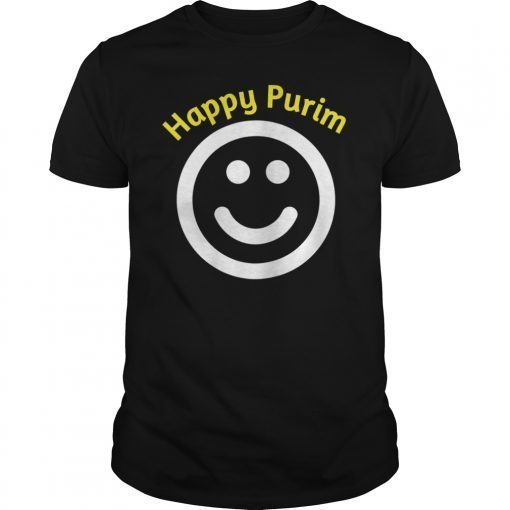 Funny Happy Purim Smiley Costume Men Women Kids T-Shirt