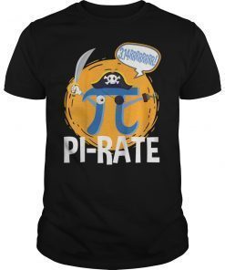 Funny Pi-Rate Happy Pi Day Math Pirate Pun Tee Shirt