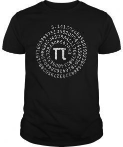 Funny Pi Spiral Design Math Pi Day Student Teacher T Shirt
