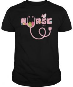 Funny Stethoscope Nurse Tail Easter Bunny Shirt