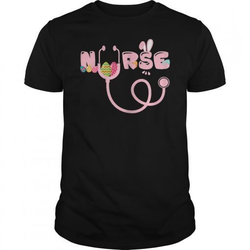 Funny Stethoscope Nurse Tail Easter Bunny Shirt