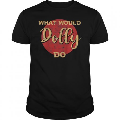 Funny What Would Dolly Do Vintage Distressed Retro T-Shirt