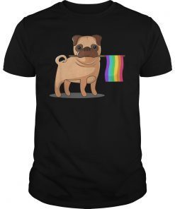 Gay Pride Flag Pug T-Shirt LGBT Pride Shirt