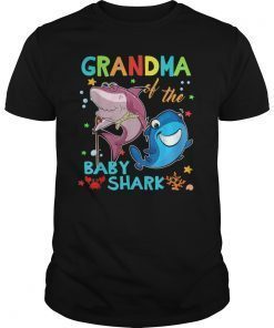 Grandma Of The Baby Shark Bday Grandma Shark Shirt