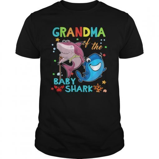 Grandma Of The Baby Shark Bday Grandma Shark Shirt