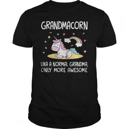 Grandmacorn TShirt for Grandma Grandmother Cute Unicorn Gift