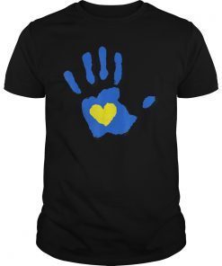 Hand Heart World Down Syndrome Day T Shirt Women Kids