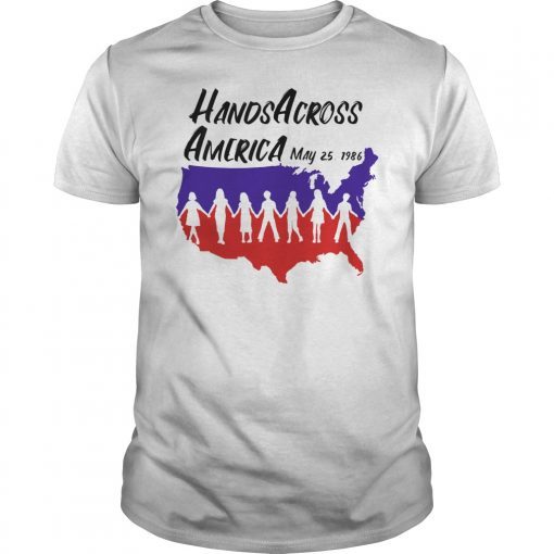 Hands Across America T-Shirt May 25, 1986 Men Women & Kids