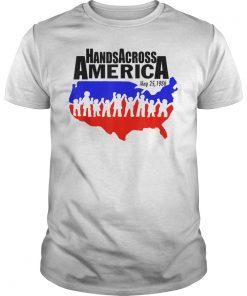 Hands Across America T-Shirt Top For Mens Womens