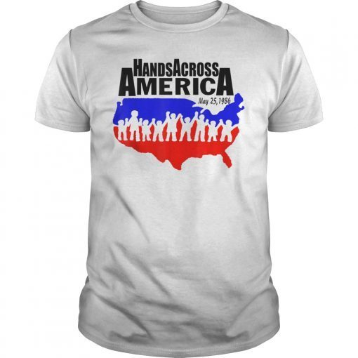 Hands Across America T-Shirt Top For Mens Womens