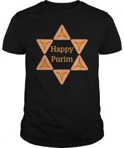 Happy Purim T Shirt Hamentashen Star Of David Jewish Costume
