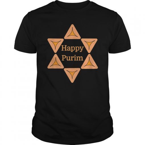 Happy Purim T Shirt Hamentashen Star Of David Jewish Costume