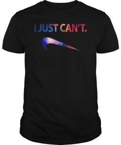 I Just Can't Shirt Galaxy Nebula Blue and Red