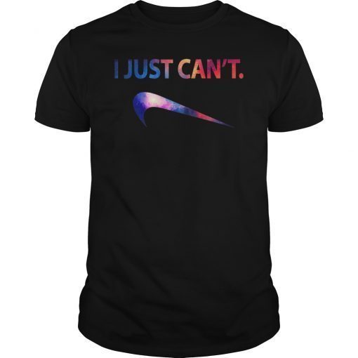 I Just Can't Shirt Galaxy Nebula Blue and Red