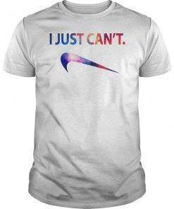 I Just Can't T-Shirt Galaxy Nebula Blue and Red