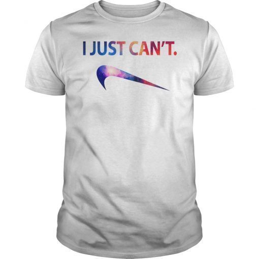 I Just Can't T-Shirt Galaxy Nebula Blue and Red