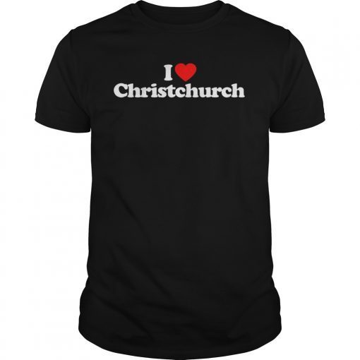 I Love Christchurch Heart Shirt