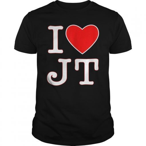 I Love JT Heart Funny Gift Shirt