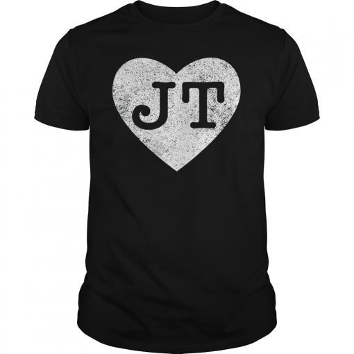 I Love JT Heart Funny JT Vintage Gift Shirt