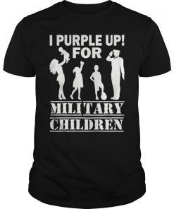 I Purple up shirt for the month of the military Child