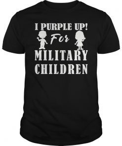 I Purple up tshirt for the month of the military Child