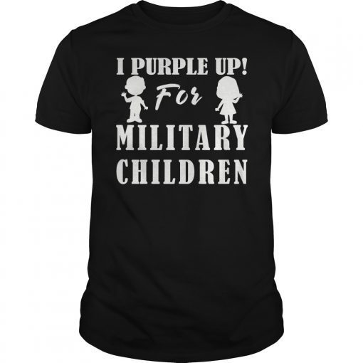 I Purple up tshirt for the month of the military Child