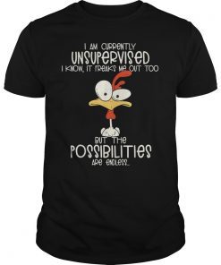 I am currently unsupervised I know it freaks me out too tee