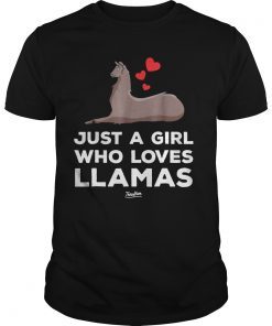 Just A Girl Who Loves Llamas Mom Funny Llama Lover T Shirt