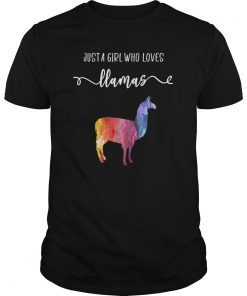 Just a Girl who Loves Jesus and Llamas T-Shirt Funny