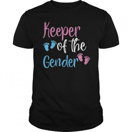 Keeper Of Gender Reveal Party Baby Announcement T-Shirt