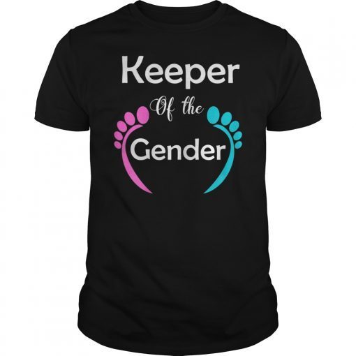 Keeper of Gender Reveal Shirt Party Idea Baby Announcement