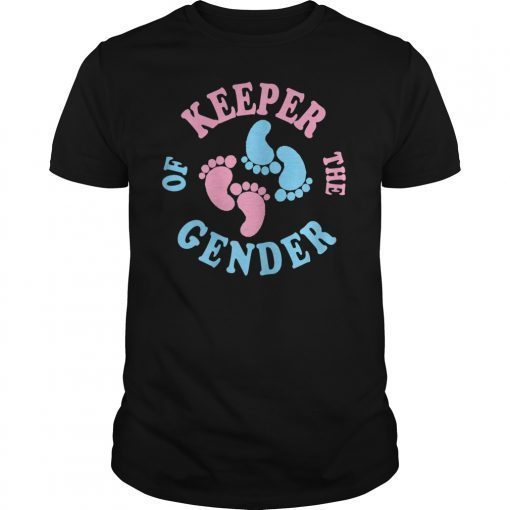 Keeper of Gender reveal party idea baby announcement shirt