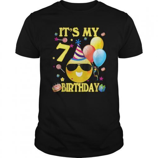 Kids It's My 7 Bday Shirt 7 Years Old 7th Bday Gift Shirt