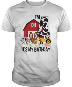 Kids It's My Bday I'm 4, Tractor 4 years old Bday Shirt