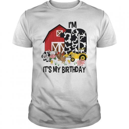Kids It's My Bday I'm Ten Tractor 10 years old Bday Shirt