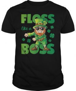 Leprechaun Floss Like A Boss Shirt St Patricks Day Boys Kids