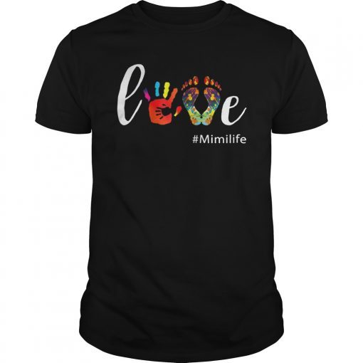 Love Mimi Life Shirt Cute Grandma Gift