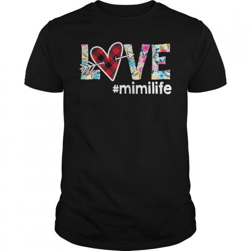 Love Mimi life #mimilife Buffalo Plaid Heart Floral Shirt