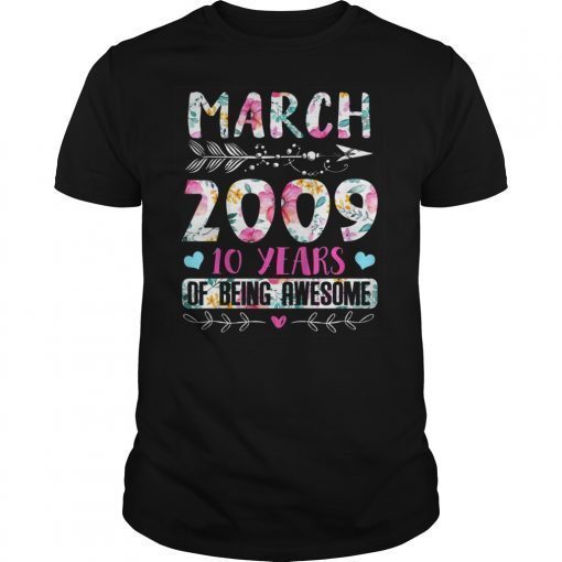 March 2009 10 Years of Being Awesome Women March Shirt