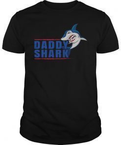 Mens Daddy Shark T-Shirt Funny Shark Shirt