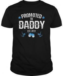 Mens New Dad Tshirt Promoted to Daddy Est 2019 New Dad Gift Shirt