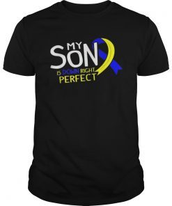 Mom Dad Ribbon World Down Syndrome Day T Shirt Women Kids