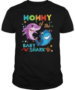 Mommy Of The Baby Shark Bday Mommy Shark Shirt