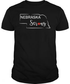 Nebraska Strong Map Tee Shirt